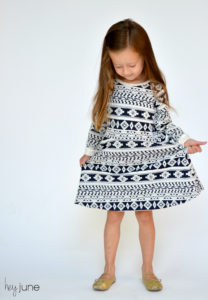 Skater Dress from Kitschy Coo, sewn by Hey June