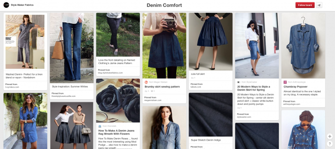 Denim Comfort Pinterest Board