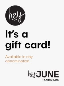 Hey June Handmade gift card